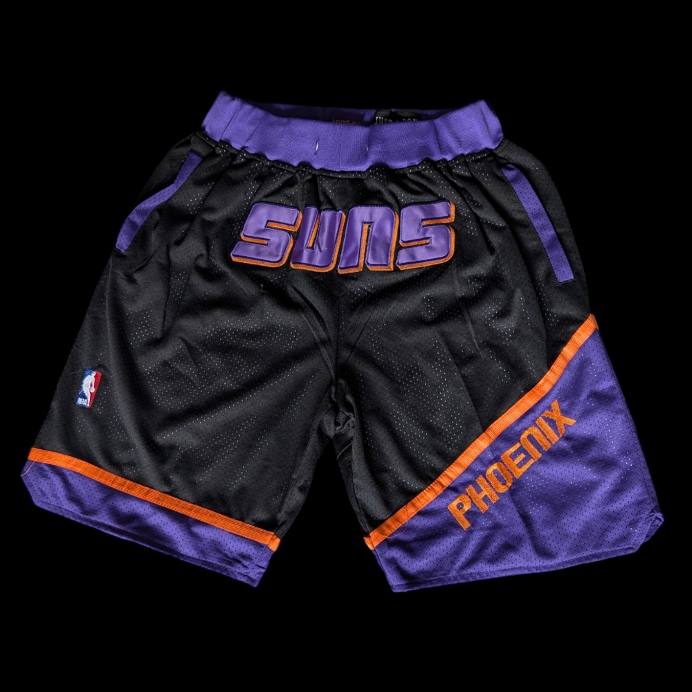 Just Don Phoenix Suns Embroidered Basketball Shorts USA Made Men’s Size XL
